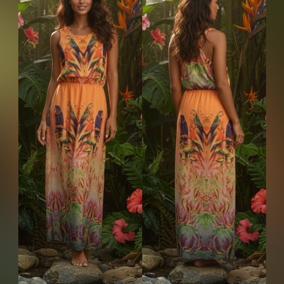W118 by Walter Baker Orange Parrot Maxi Dress - Picture 2 of 10